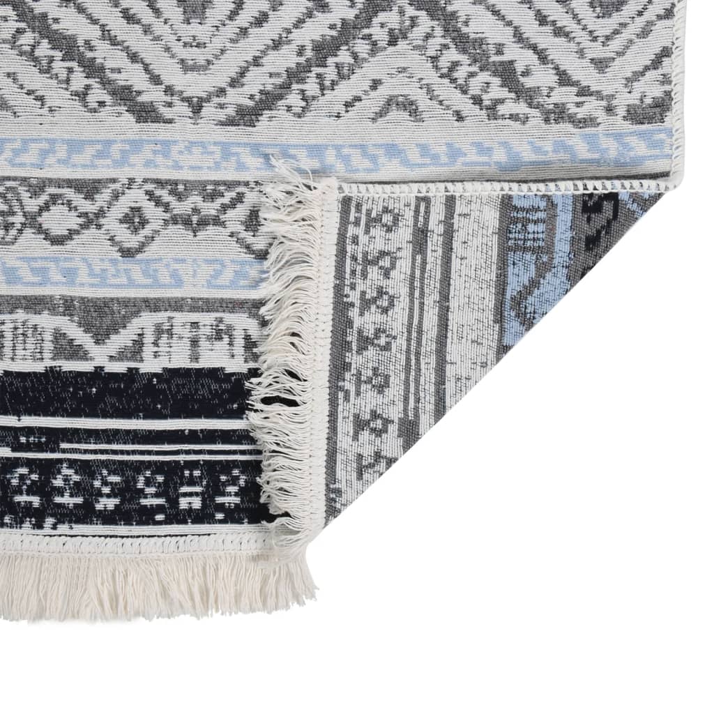 vidaXL Rug 120x180 cm cotton pink and aqua