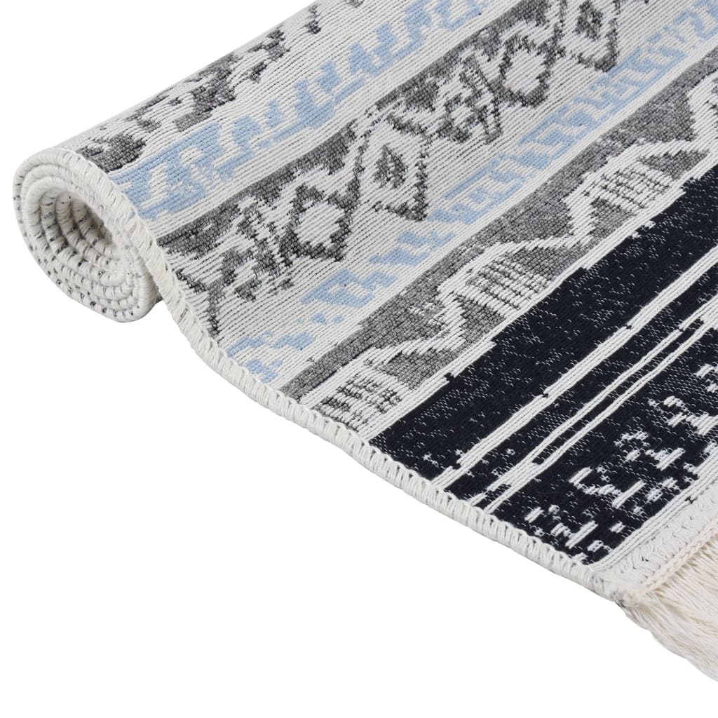 vidaXL Rug 120x180 cm cotton pink and aqua