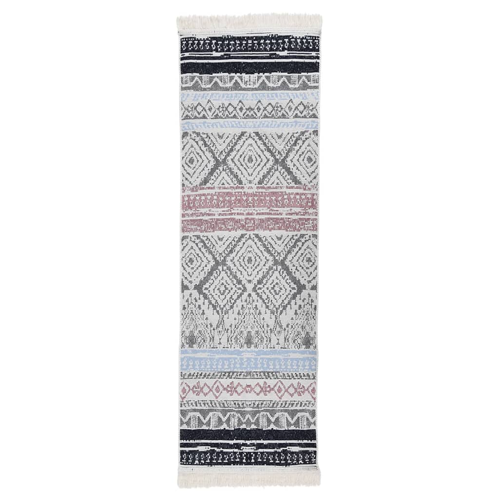 vidaXL Rug 120x180 cm cotton pink and aqua