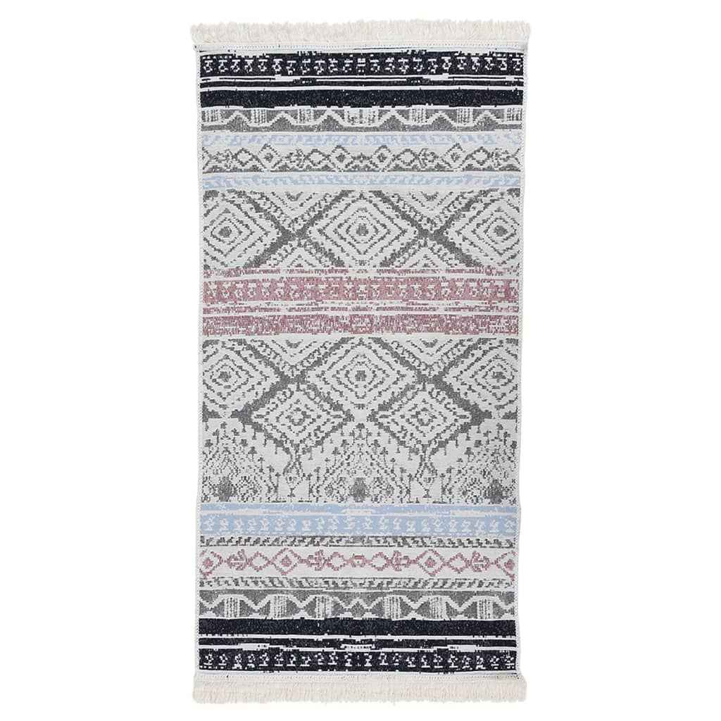 vidaXL Vloerkleed 120x180 cm katoen roze en aqua
