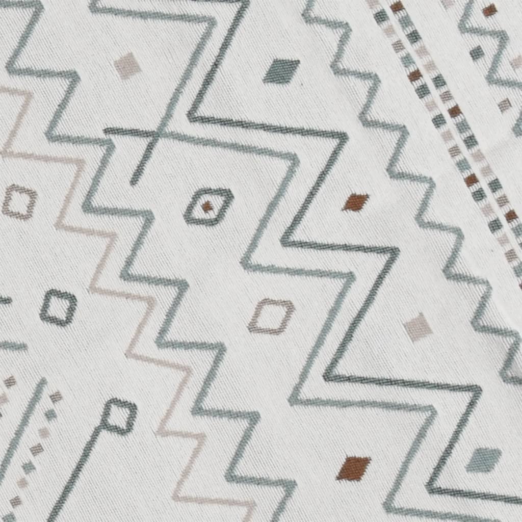 vidaXL Vloerkleed 120x180 cm katoen beige en blauw
