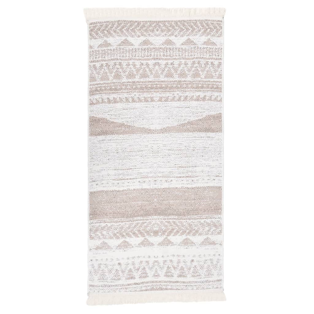 vidaXL Vloerkleed 160x230 cm katoen beige