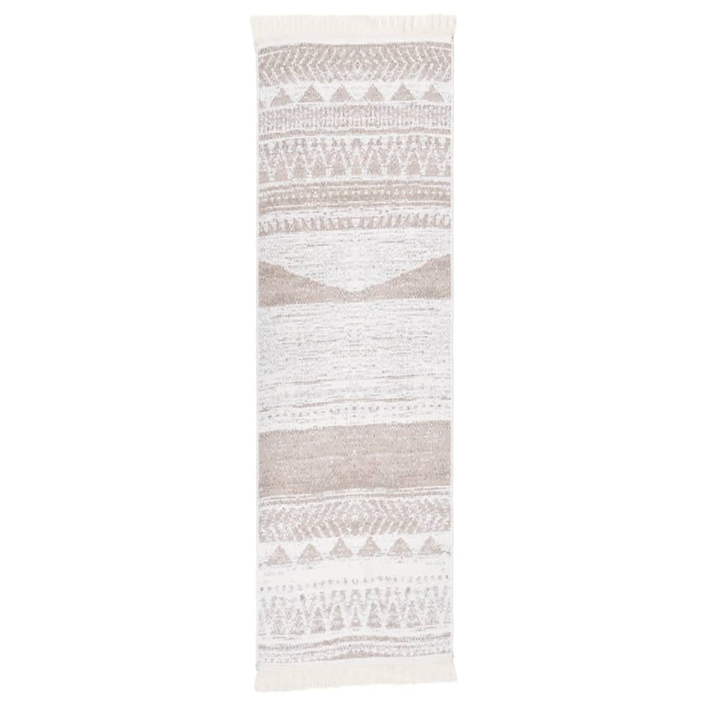 vidaXL Vloerkleed 160x230 cm katoen beige