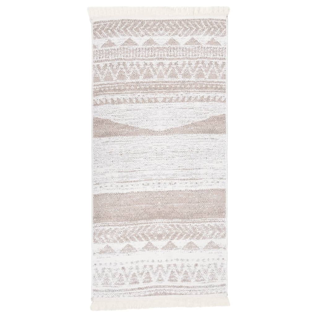 vidaXL Vloerkleed 160x230 cm katoen beige