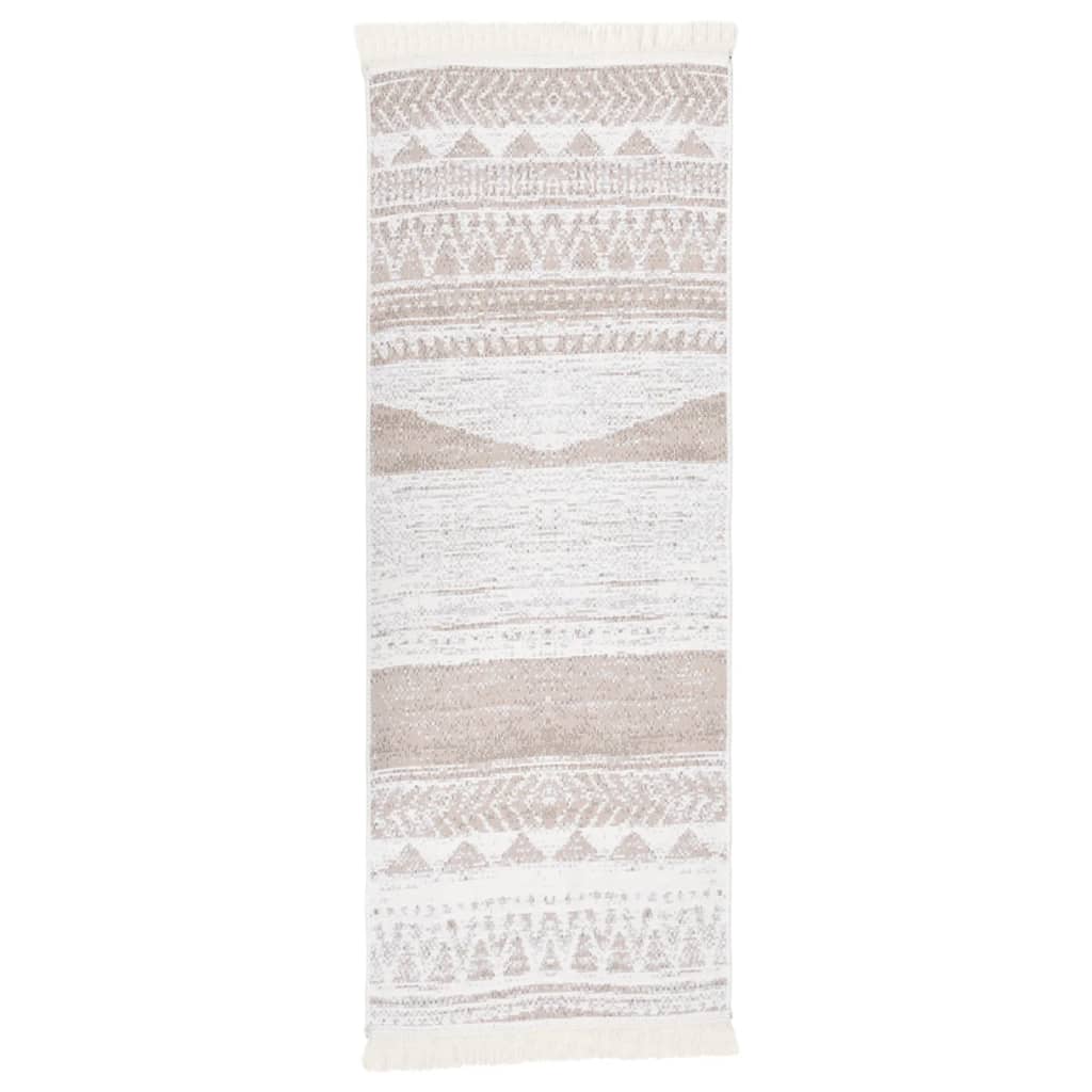 vidaXL Vloerkleed 160x230 cm katoen beige
