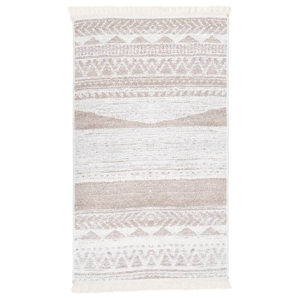 vidaXL Vloerkleed 160x230 cm katoen beige