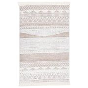 vidaXL Vloerkleed 160x230 cm katoen beige