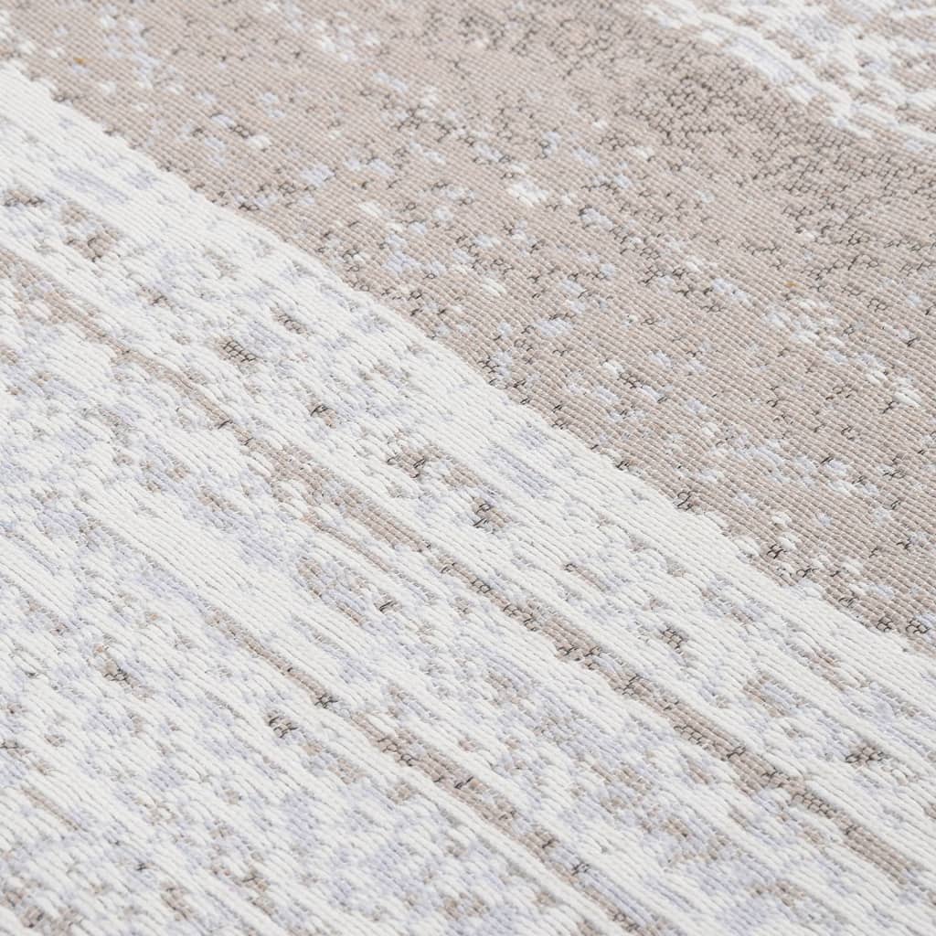 vidaXL Vloerkleed 160x230 cm katoen beige