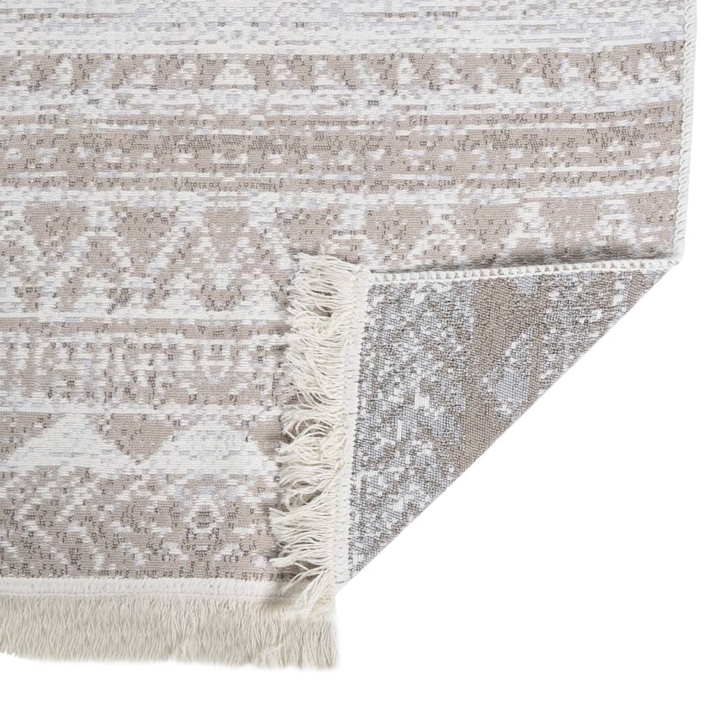 vidaXL Vloerkleed 160x230 cm katoen beige