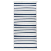vidaXL Vloerkleed 80x150 cm katoen marineblauw