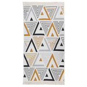 vidaXL Vloerkleed 80x150 cm katoen geel en grijs