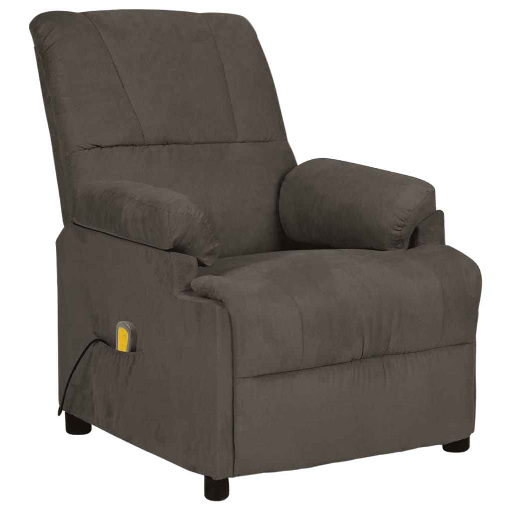 vidaXL Massagestoel microvezelstof crèmekleurig