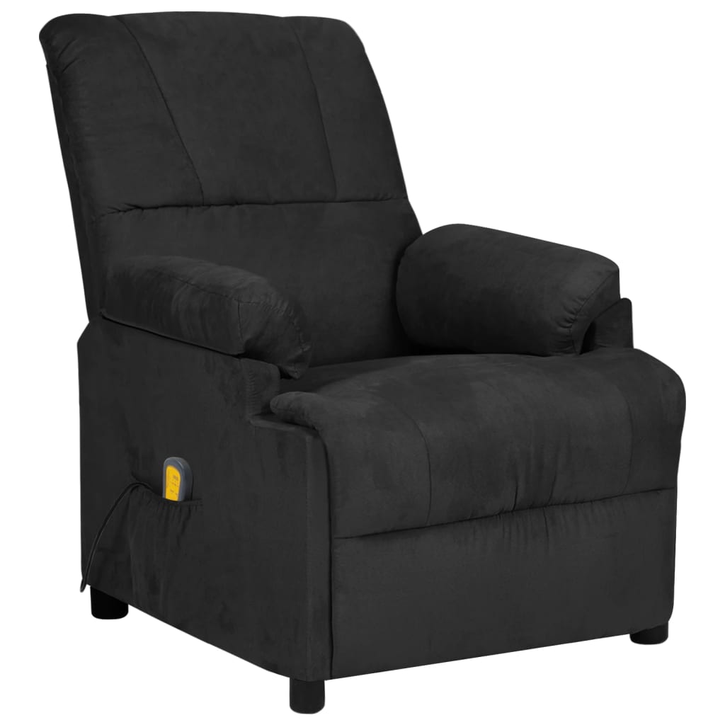 vidaXL Massagestoel microvezelstof crèmekleurig