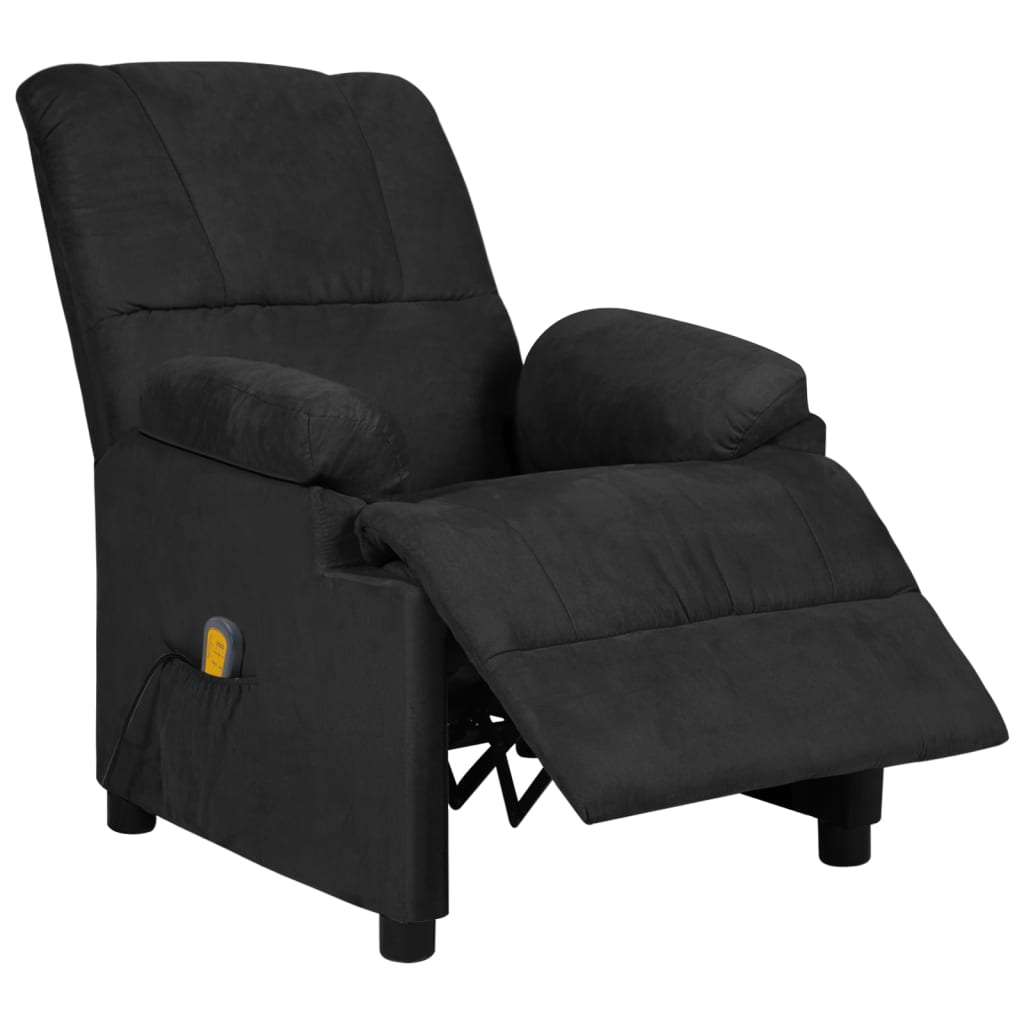 vidaXL Massagestoel microvezelstof crèmekleurig