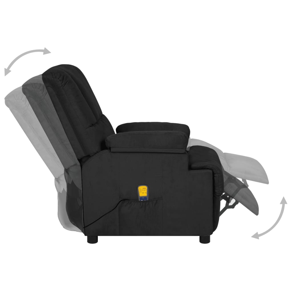 vidaXL Massagestoel microvezelstof crèmekleurig