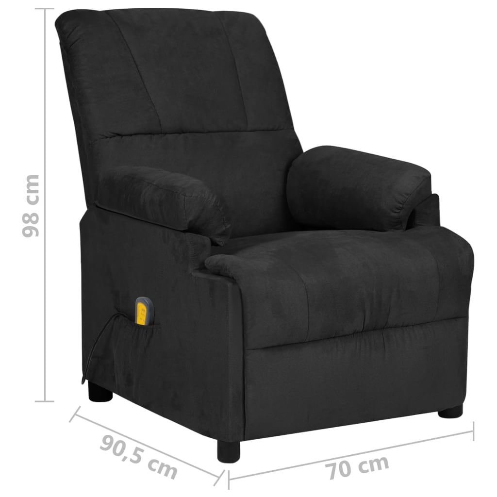 vidaXL Massagestoel microvezelstof crèmekleurig