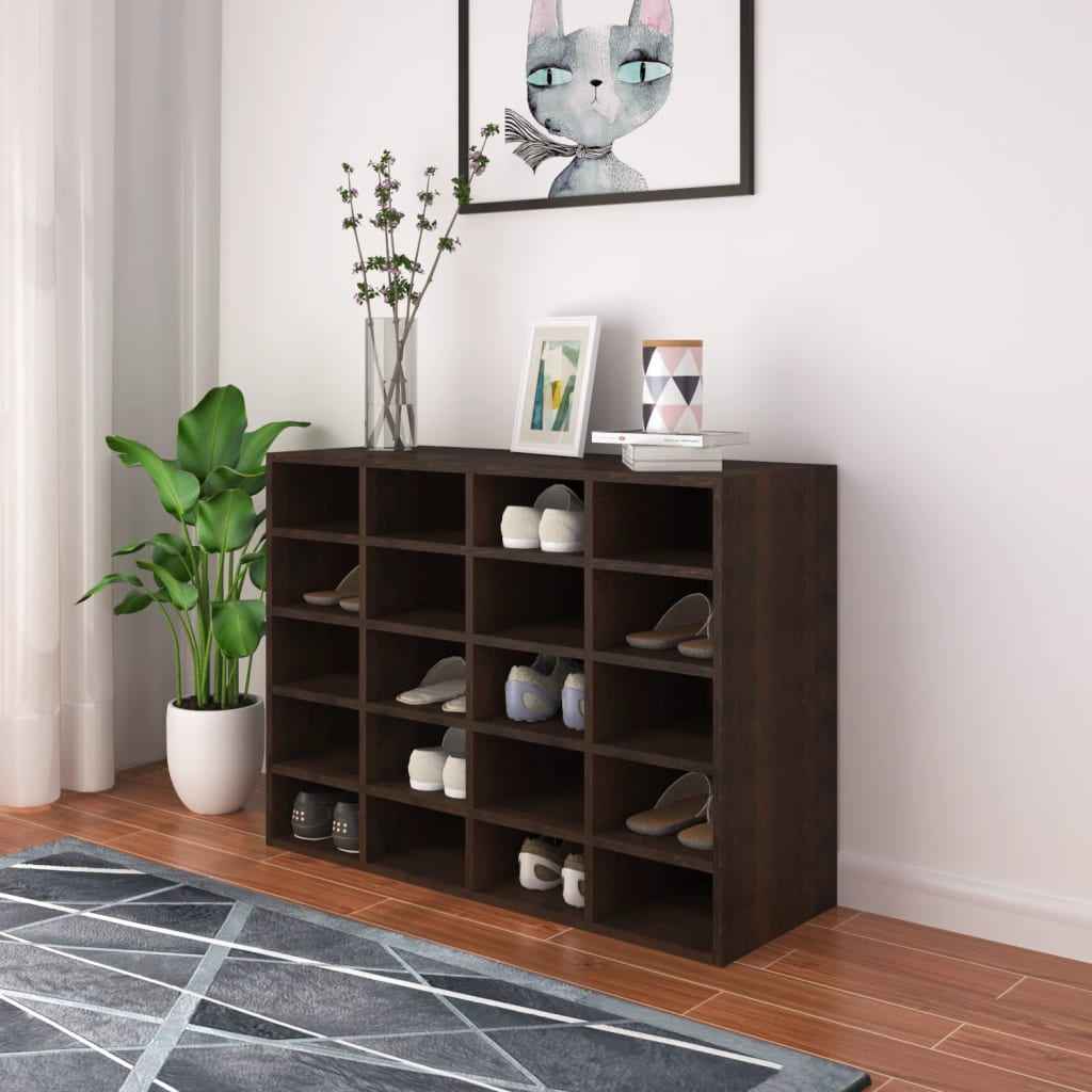 vidaXL Schoenenrek 92x30x67,5 cm bewerkt hout eikenkleurig