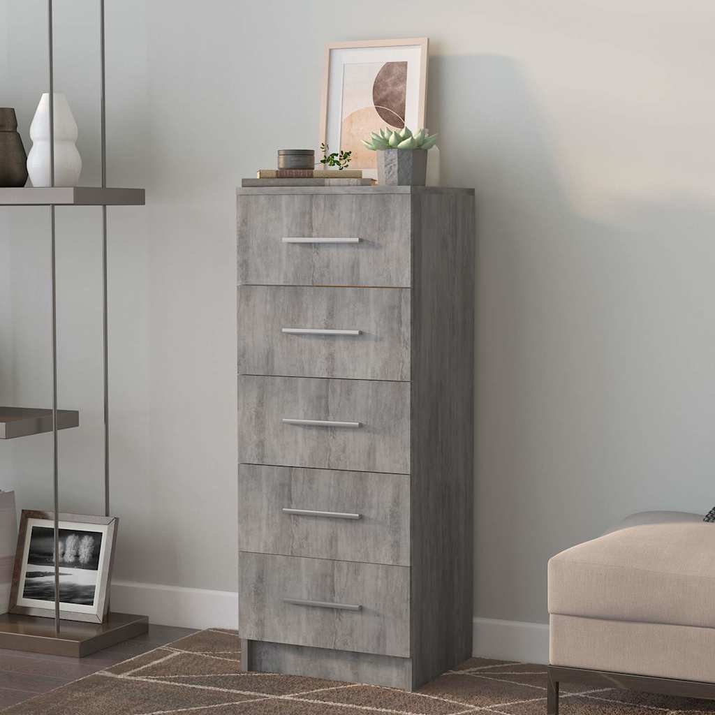 vidaXL Ladekast hoog 41x35x106 cm bewerkt hout wit