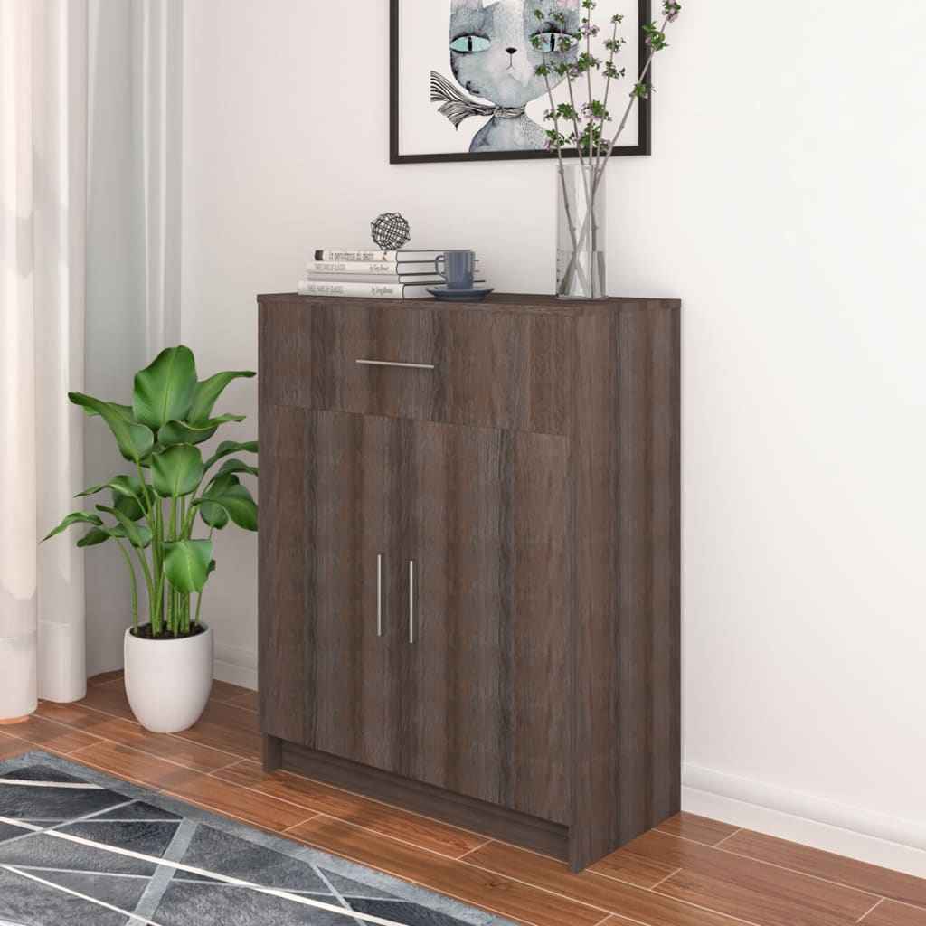 vidaXL Dressoir 71x35x88 cm bewerkt hout eiken