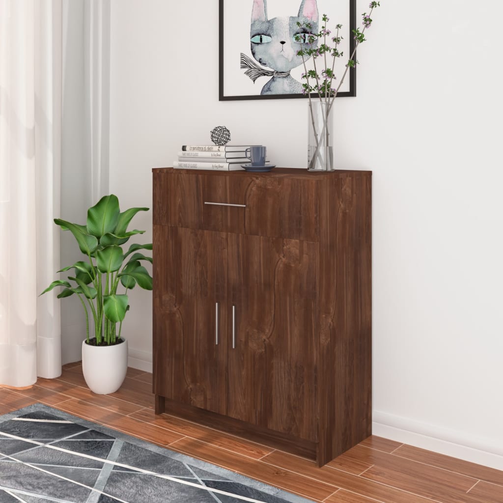 vidaXL Dressoir 71x35x88 cm bewerkt hout eiken