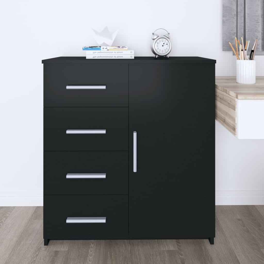 vidaXL Dressoir 79x35x88 cm bewerkt hout eiken