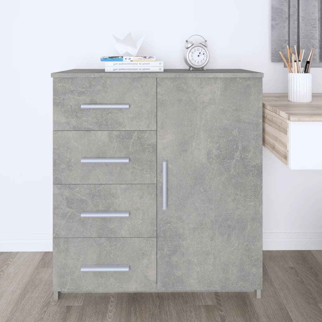 vidaXL Dressoir 79x35x88 cm bewerkt hout eiken