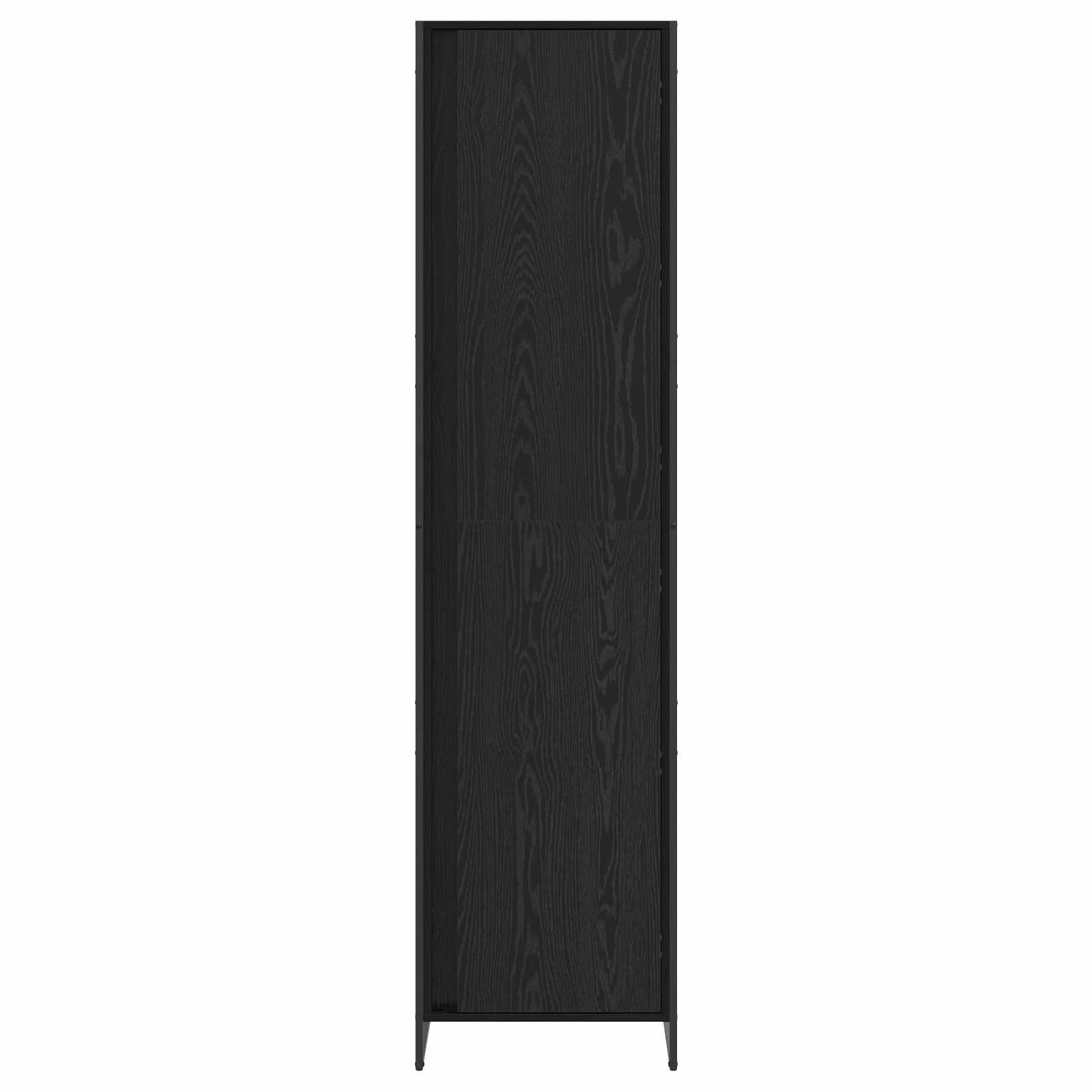 vidaXL Warderobe 2 pcs Zwart Eiken 50 x 50 x 200 cm Bewerkt hout