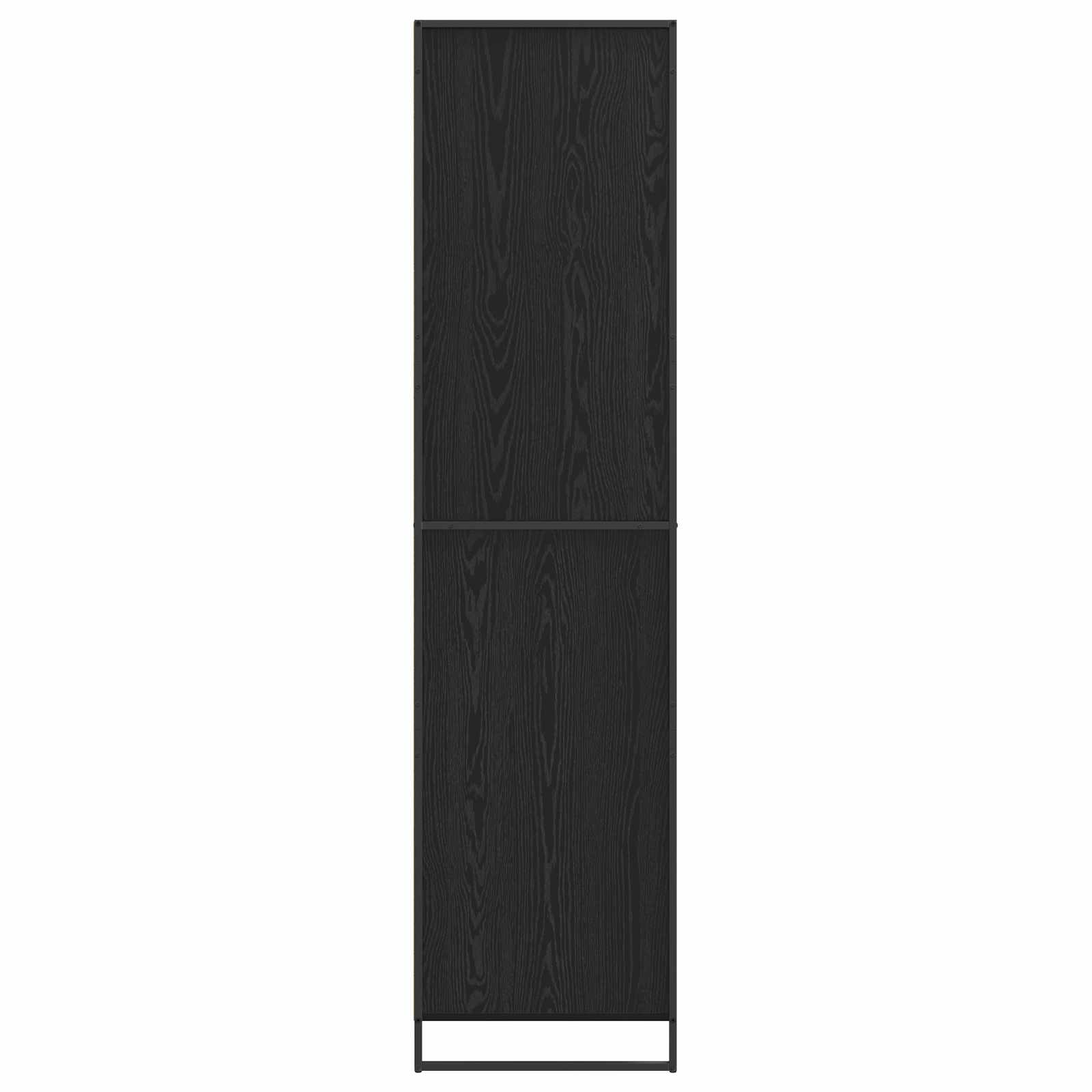vidaXL Warderobe 2 pcs Zwart Eiken 50 x 50 x 200 cm Bewerkt hout