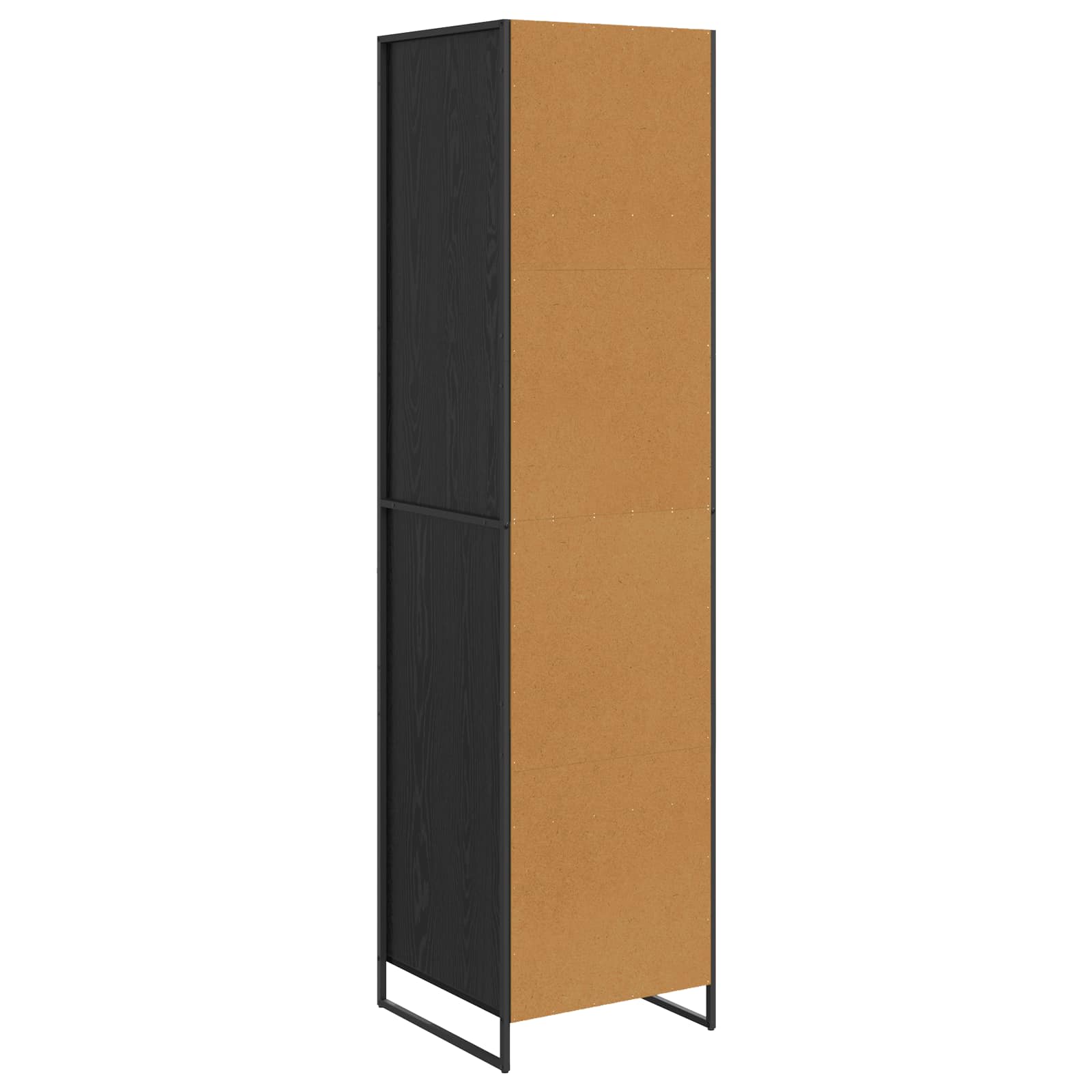 vidaXL Warderobe 2 pcs Zwart Eiken 50 x 50 x 200 cm Bewerkt hout