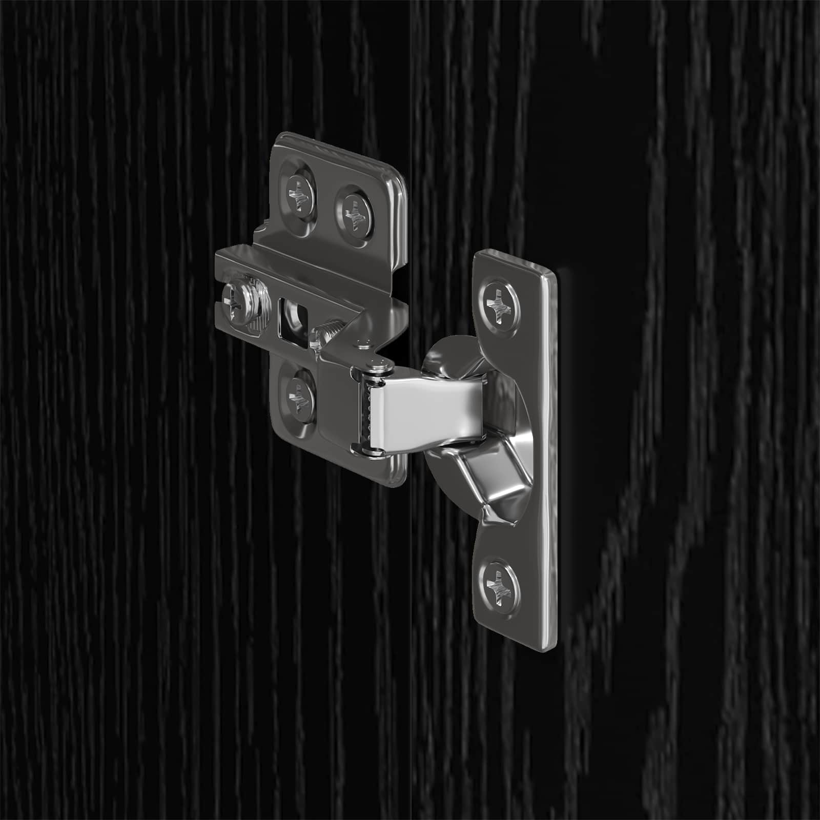 vidaXL Warderobe 2 pcs Zwart Eiken 50 x 50 x 200 cm Bewerkt hout
