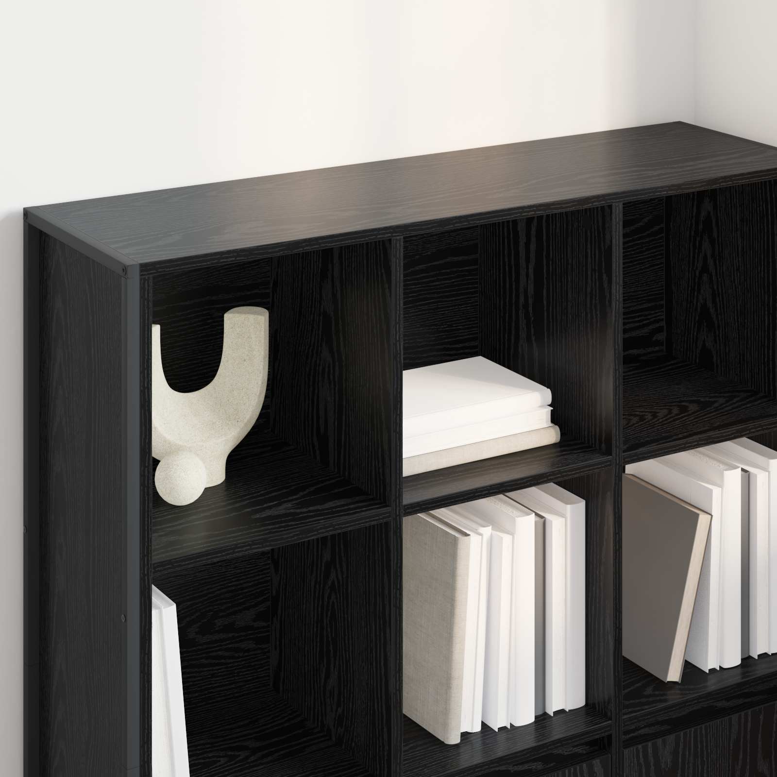 vidaXL Boekenkast 2 pcs Zwart Eiken 99,5 x 30 x 108,5 cm Bewerkt hout