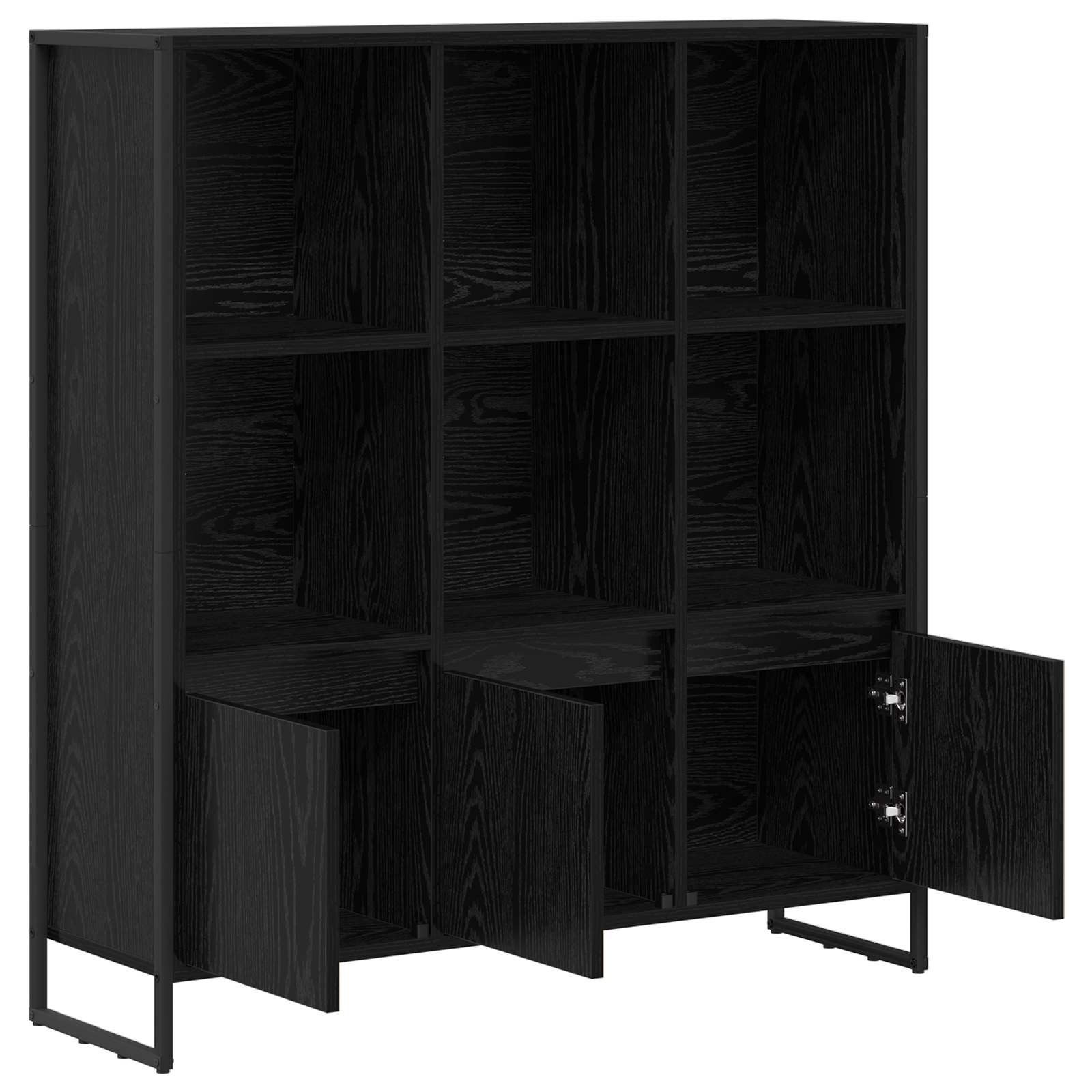 vidaXL Boekenkast 2 pcs Zwart Eiken 99,5 x 30 x 108,5 cm Bewerkt hout