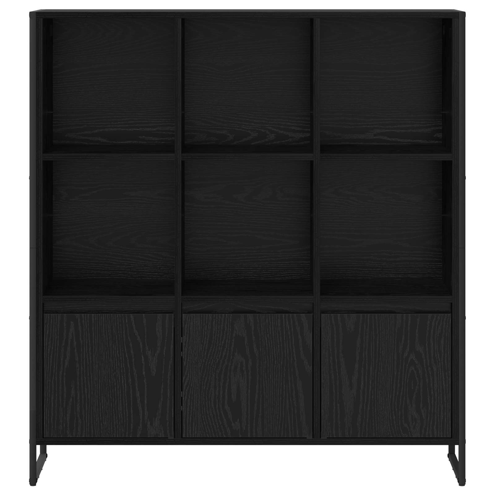 vidaXL Boekenkast 2 pcs Zwart Eiken 99,5 x 30 x 108,5 cm Bewerkt hout