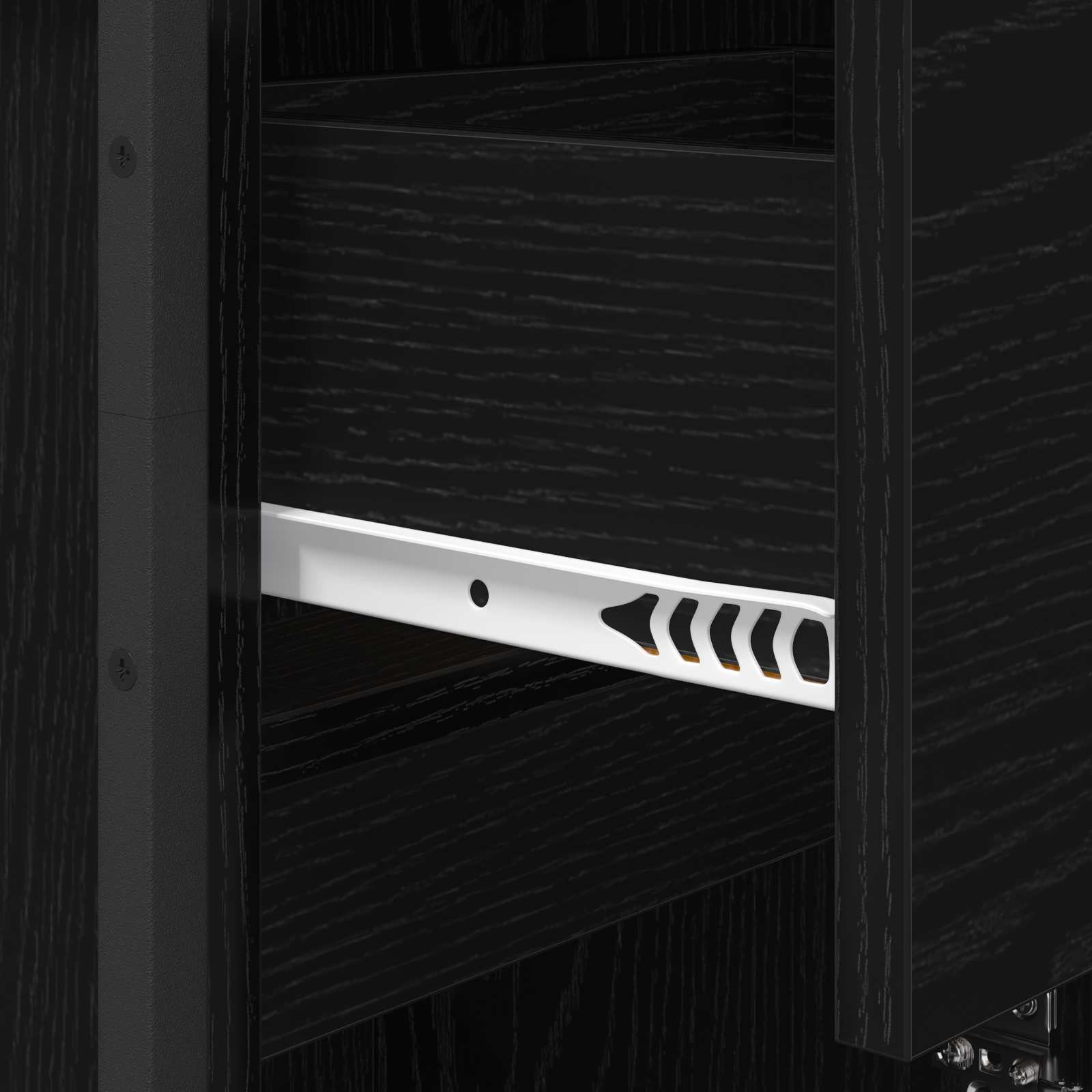 vidaXL Badkamermeubelset met lade met plank Zwart Eiken Bewerkt hout