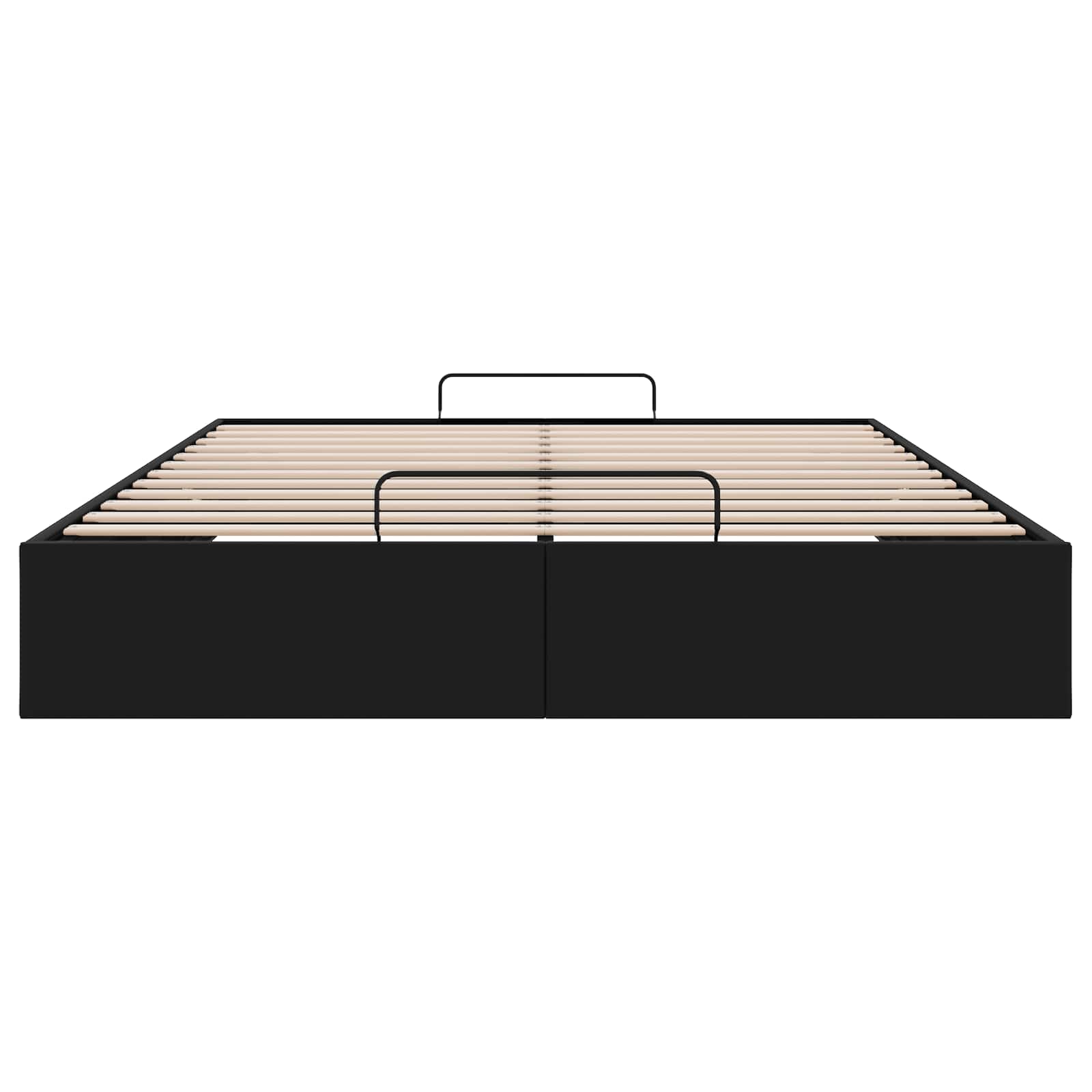 vidaXL Ottoman Bedframe Zwart King size Kunstleer