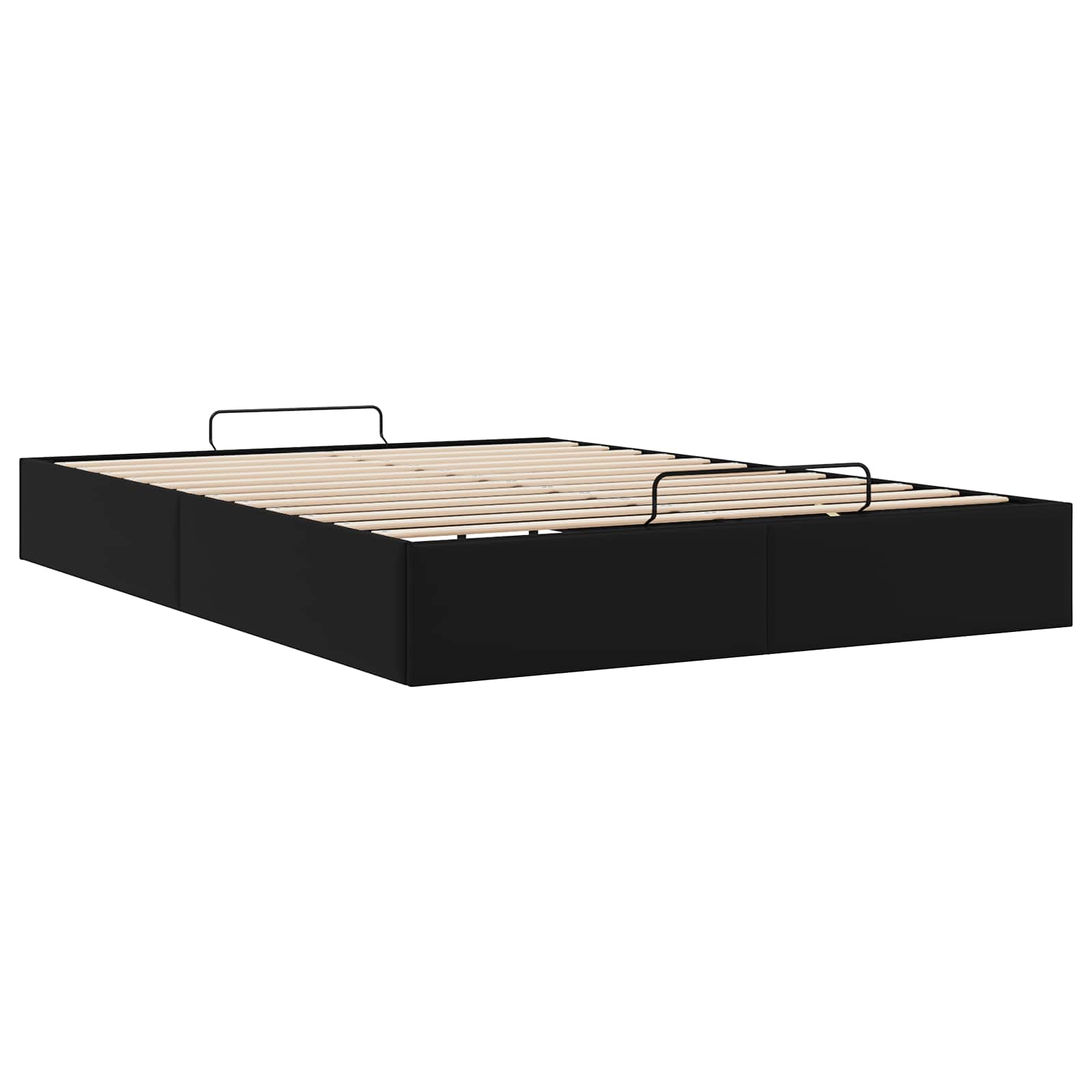 vidaXL Ottoman Bedframe Zwart King size Kunstleer