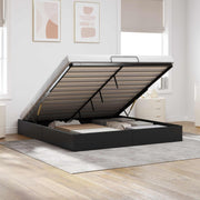 vidaXL Ottoman Bedframe Zwart King size Kunstleer