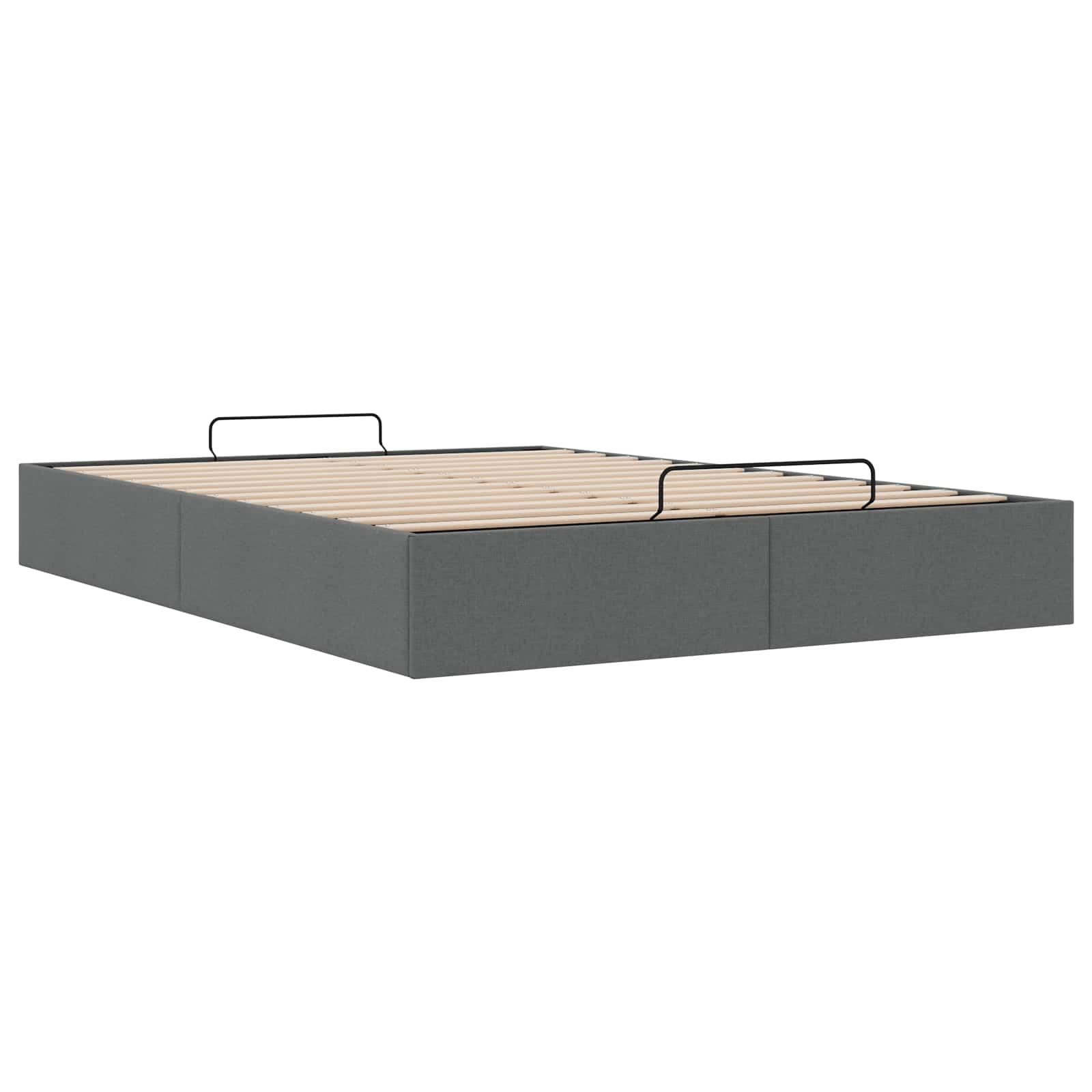 vidaXL Ottoman Bedframe Donkergrijs 153 x 203 cm Stof