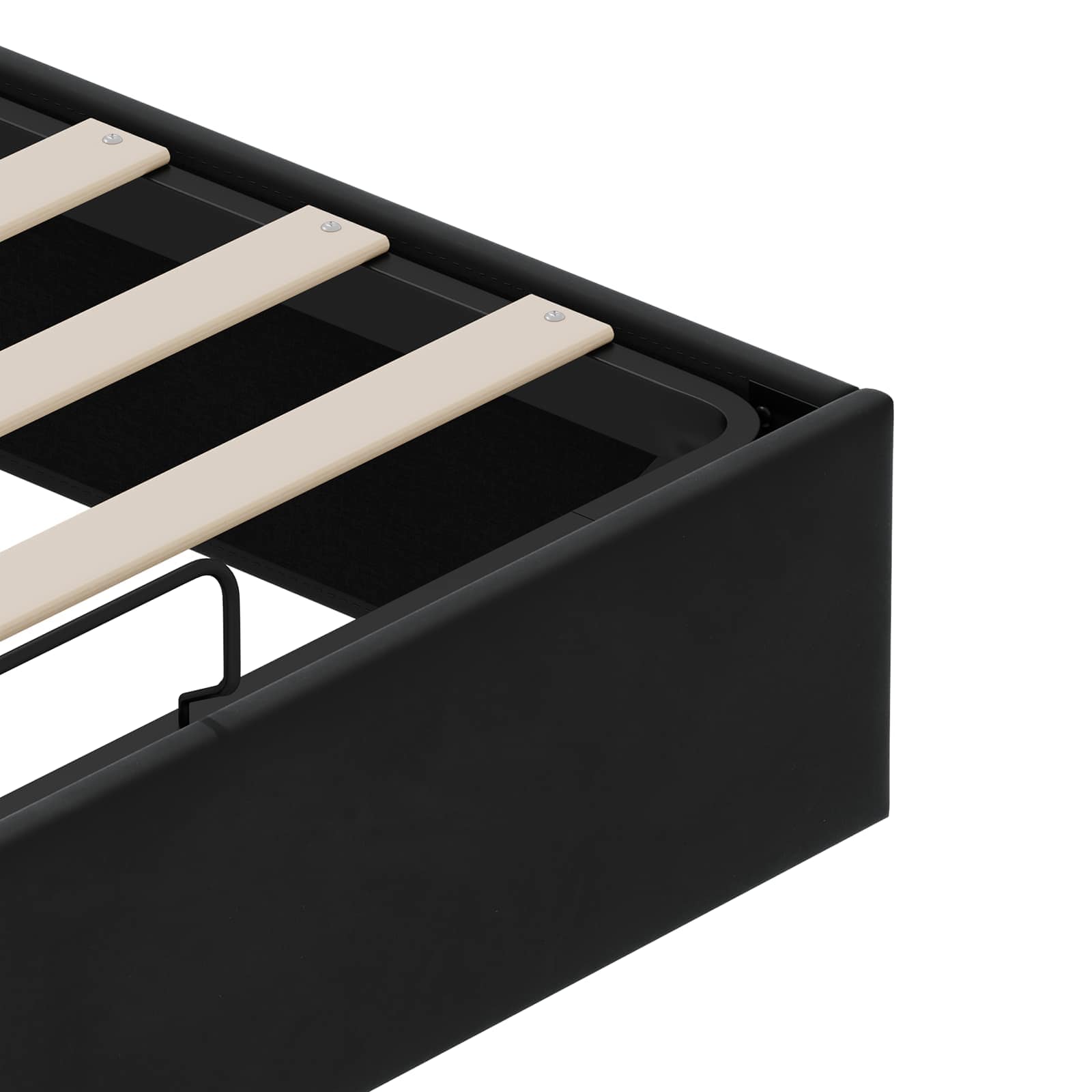 vidaXL Ottoman Bedframe Zwart 153 x 203 cm Fluweel