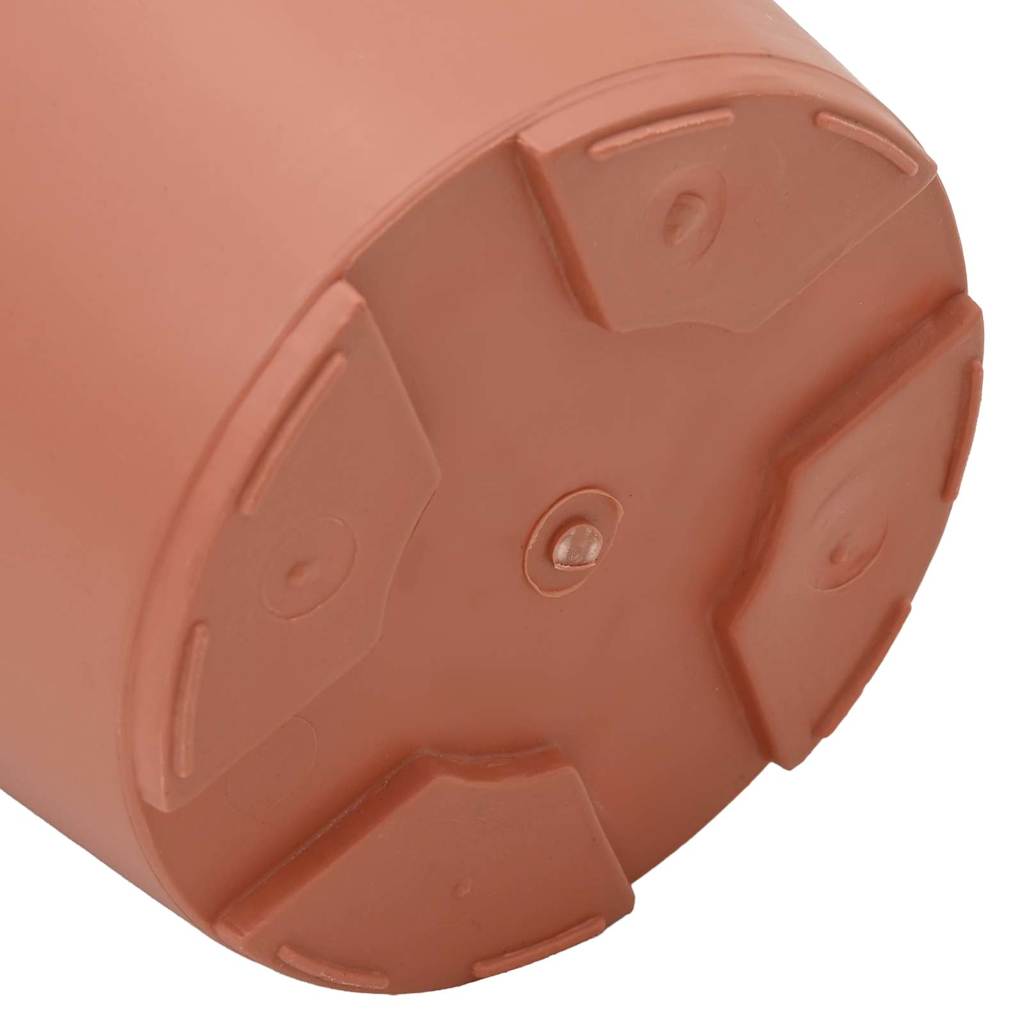 vidaXL Plantenpotten 6 pcs Baksteenrood Ø 17 x 14 cm Kunststof