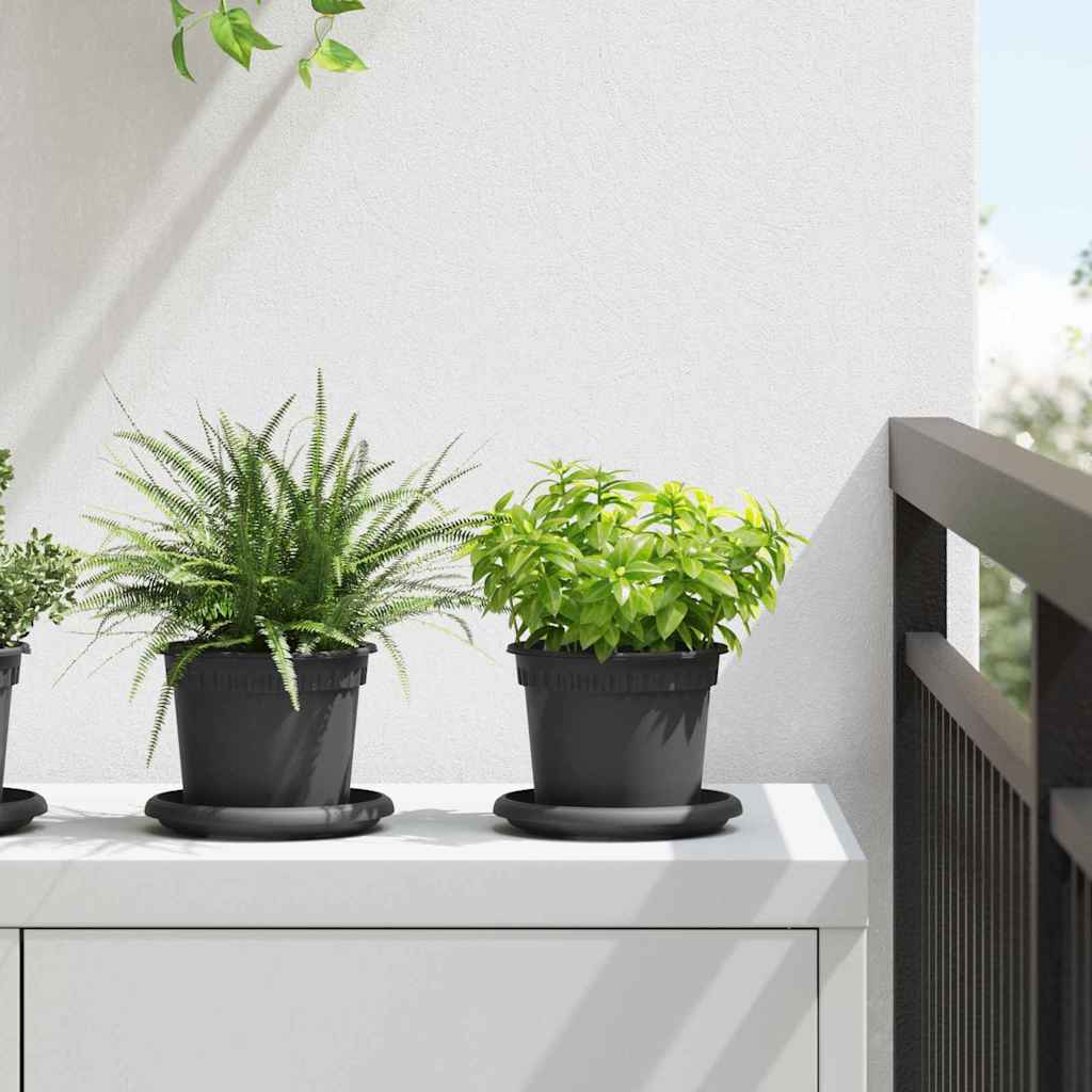 vidaXL Plantenpotten 6 pcs Baksteenrood Ø 17 x 14 cm Kunststof