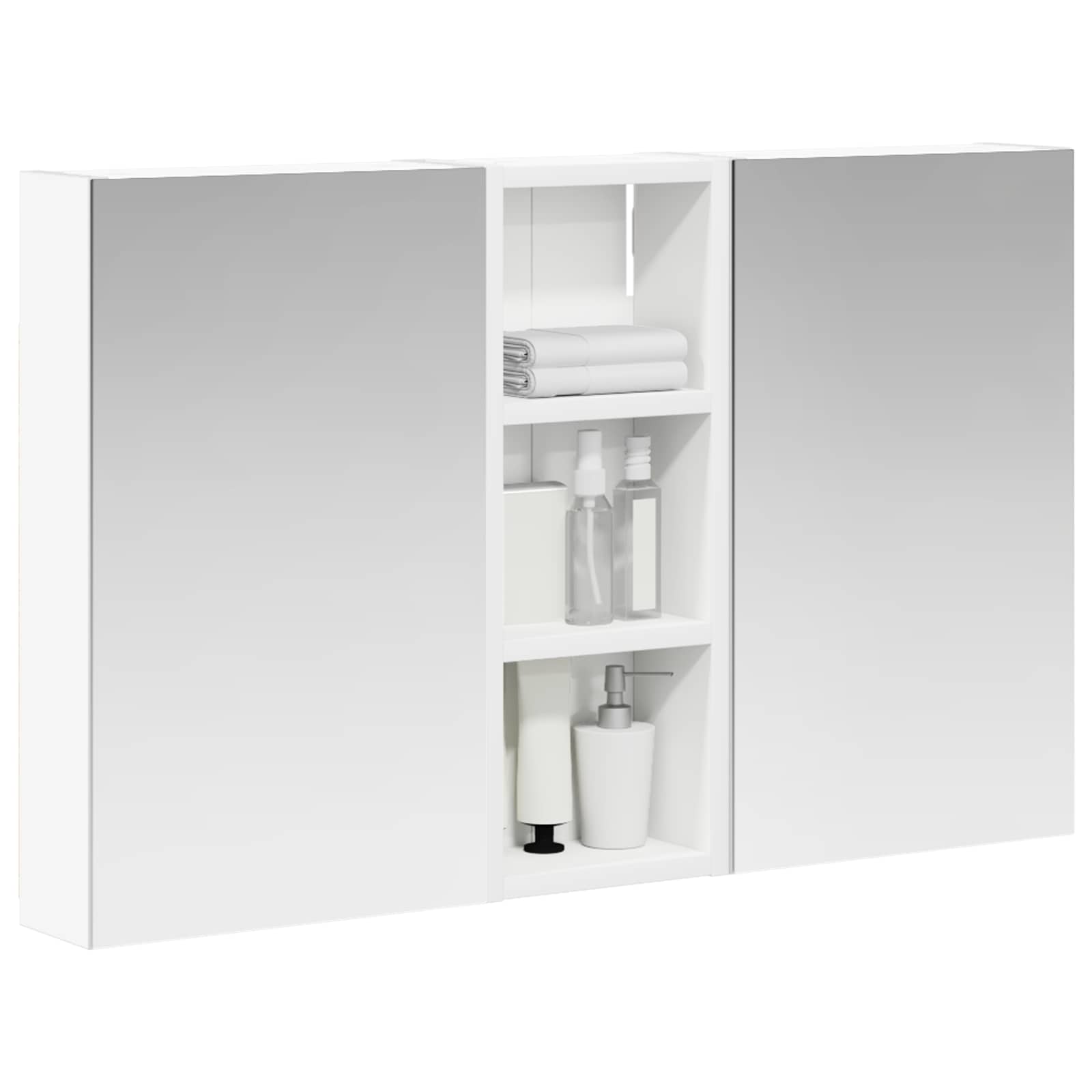 vidaXL Badkamerkastenset 3 pcs 80 x 10,5 x 50 cm Bewerkt hout