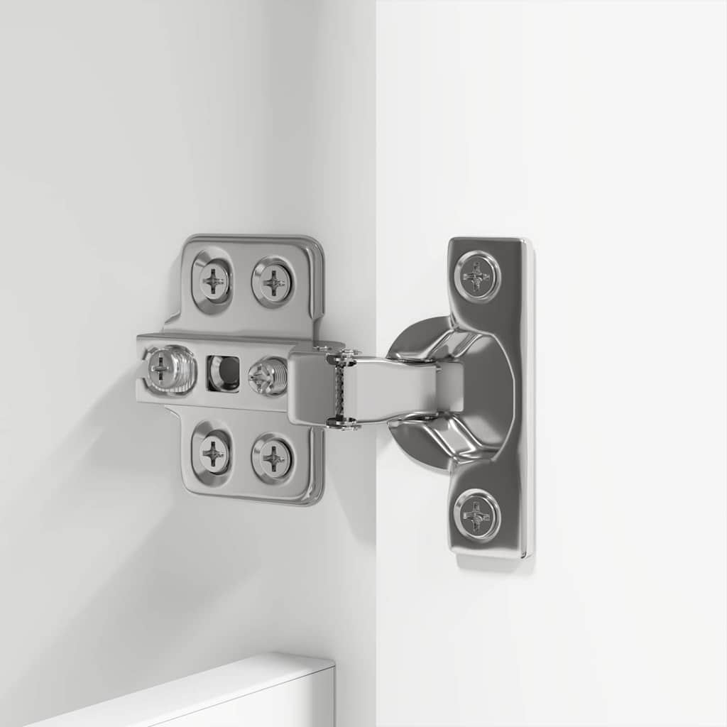 vidaXL Badkamermeubelset met lade met plank 4 pcs Wit Bewerkt hout