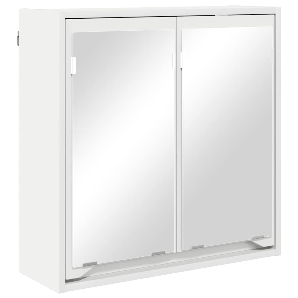 vidaXL Badkamermeubelset met lade met plank 4 pcs Wit Bewerkt hout