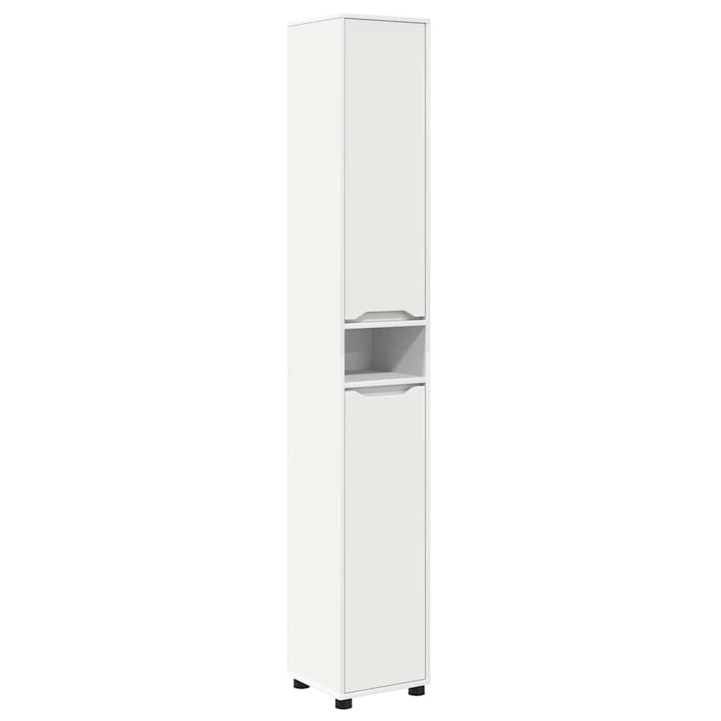 vidaXL Badkamermeubelset met lade met plank 4 pcs Wit Bewerkt hout