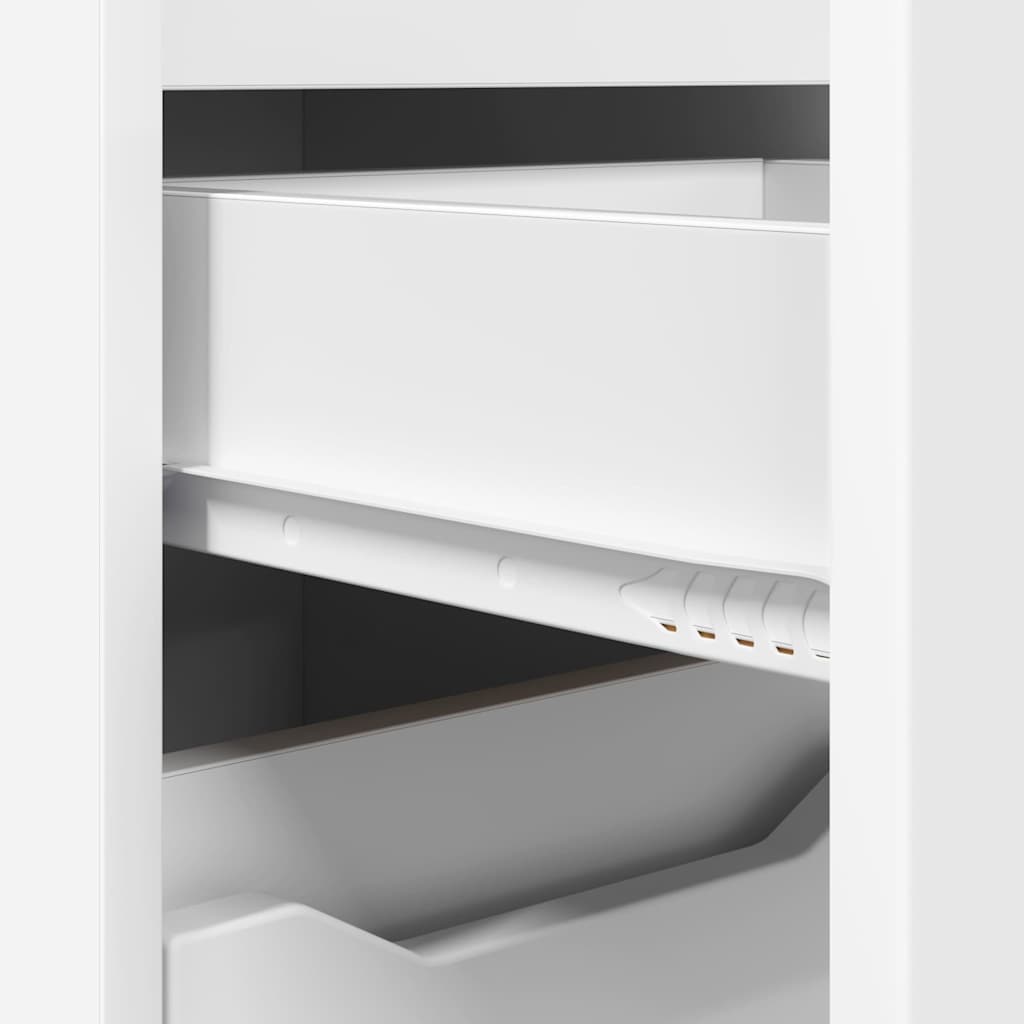 vidaXL Badkamermeubelset met lade met plank 3 pcs Wit Bewerkt hout