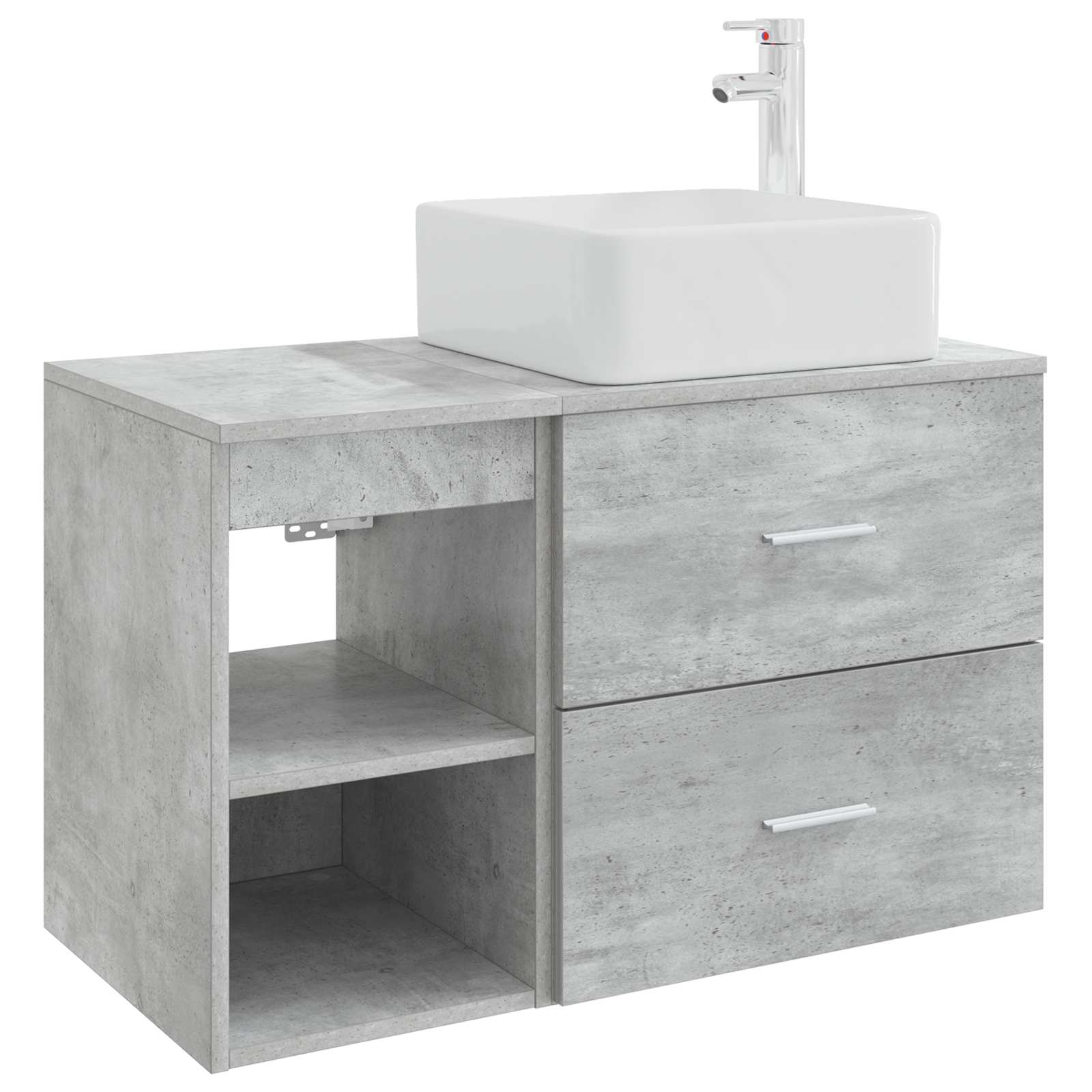 vidaXL Badkamermeubelset 2 pcs Wit Bewerkt hout