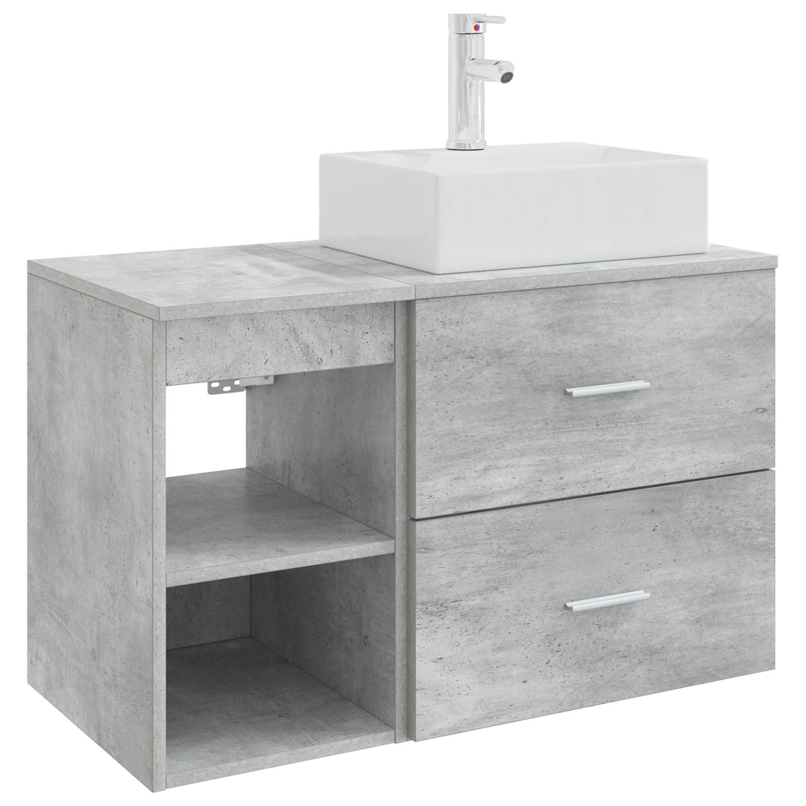 vidaXL Badkamermeubelset 2 pcs Wit Bewerkt hout