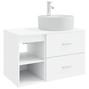 vidaXL Badkamermeubelset 2 pcs Wit Bewerkt hout