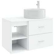vidaXL Badkamermeubelset 2 pcs Wit Bewerkt hout